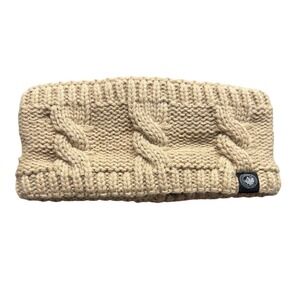 Canada Weather Gear Tan Cable Knit Faux Fur Lined Headband Ear Warmer CWH3P360